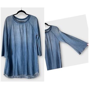 Anthropologie Cloth & Stone tensel denim dress